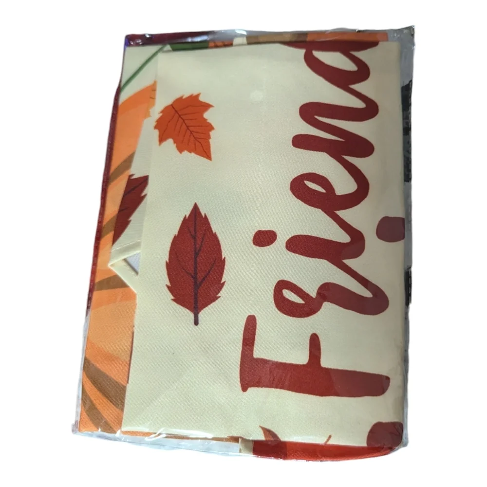 Adult Unisex One Size fits all Friendsgiving Apron Autumn Pumpkins Orange A-011